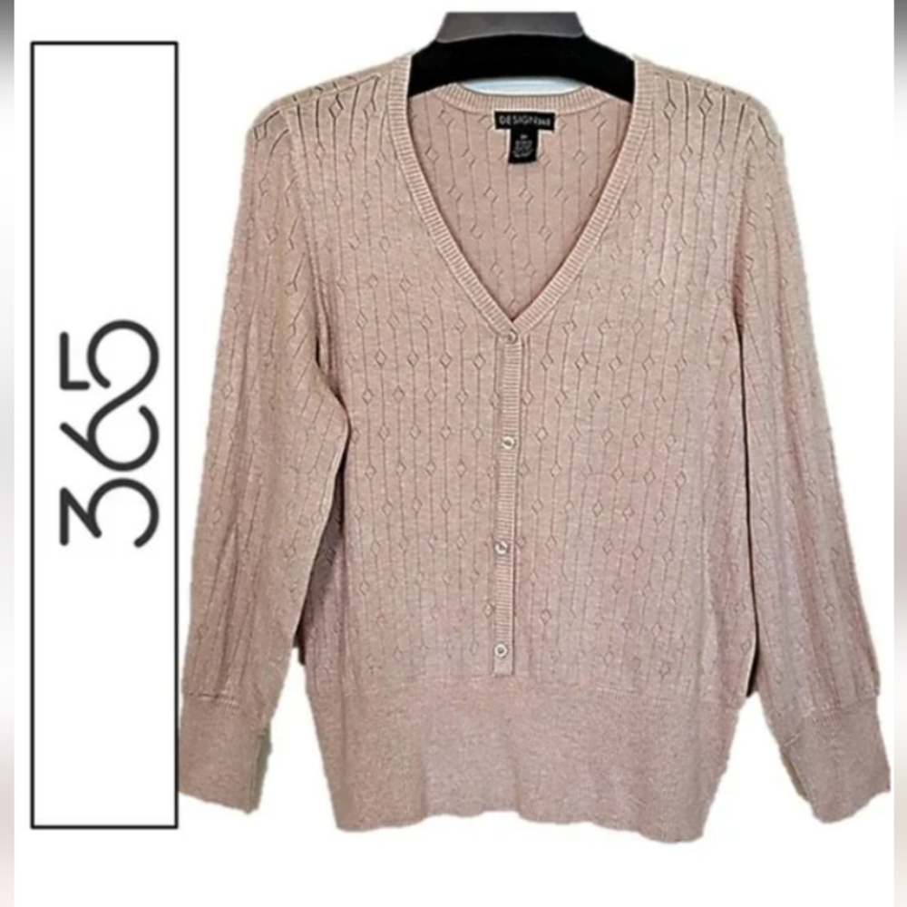 365 Women's Cream Cardigan Sweater